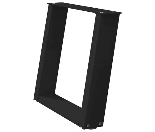 Kafijas Galdiņa Kājas, 2 Gab., U-Veida, Melnas, 50X(42-43) Cm, Tērauds Vidaxl