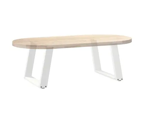 Kafijas Galdiņa Kājas, 2 Gab., U-Veida, Baltas, 50X(42-43) Cm, Tērauds Vidaxl