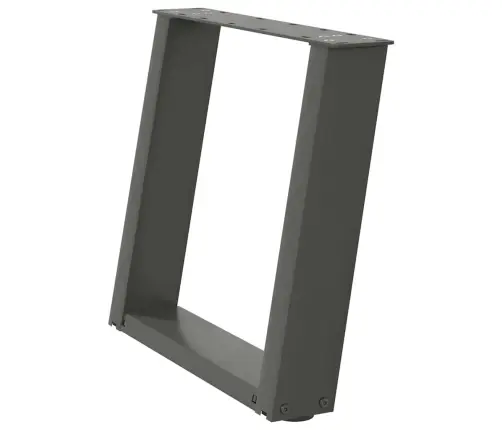 Kafijas Galdiņa Kājas, 2 Gab., U-Veida, Antracīta Krāsā, 50X(42-43) Cm, Tērauds Vidaxl