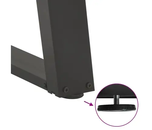 Kafijas Galdiņa Kājas, 2 Gab., U-Veida, Antracīta Krāsā, 50X(42-43) Cm, Tērauds Vidaxl