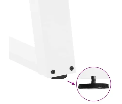 Kohvilaua Jalad U-Kujulised 2 Tk Valged 60 X (42-43) Cm Terasest