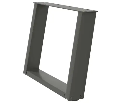 Kafijas Galdiņa Kājas, 2 Gab., U-Veida, Antracīta Krāsa, 60X(42-43) Cm, Tērauds Vidaxl