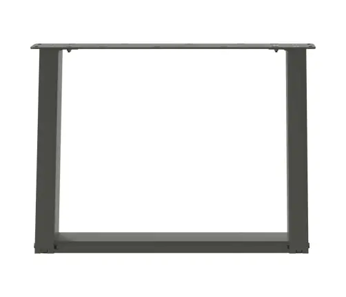 Kafijas Galdiņa Kājas, 2 Gab., U-Veida, Antracīta Krāsa, 60X(42-43) Cm, Tērauds Vidaxl