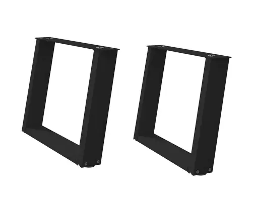 Kafijas Galdiņa Kājas, 2 Gab., U-Veida, Melnas, 70X(42-43) Cm, Tērauds Vidaxl