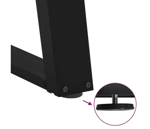 Kafijas Galdiņa Kājas, 2 Gab., U-Veida, Melnas, 70X(42-43) Cm, Tērauds Vidaxl