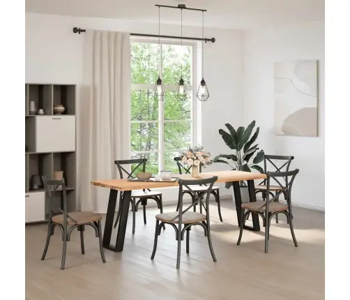 Konsolinio Staliuko Kojelės, U Formos, 2 Vnt., Juodos, 38X(72-73) cm Plienas