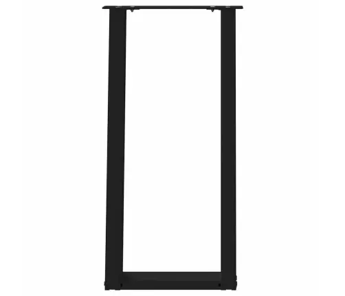 Konsolinio Staliuko Kojelės, U Formos, 2 Vnt., Juodos, 38X(72-73) cm Plienas