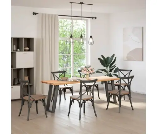 Konsolinio Stalo Kojos, U Formos, 2 Vnt., Antracito Spalvos, 38X(72-73) cm Plienas