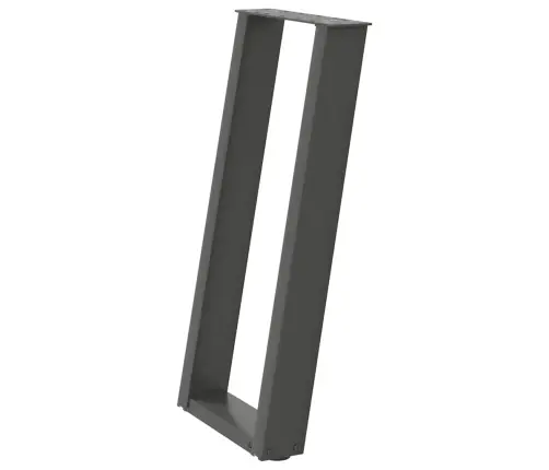 Konsolinio Stalo Kojos, U Formos, 2 Vnt., Antracito Spalvos, 38X(72-73) cm Plienas