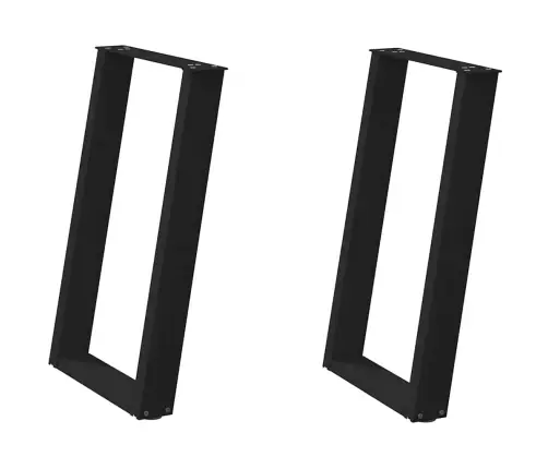 Valgomojo Stalo Kojelės, U Formos, 2 Vnt., Juodos, 50X(72-73) cm Plienas