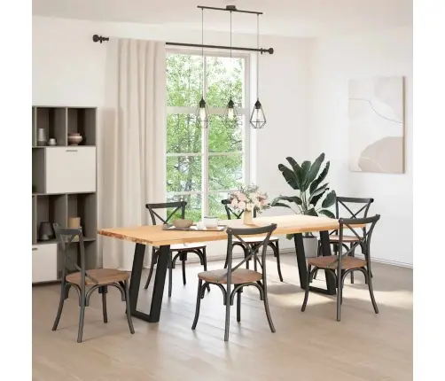 Valgomojo Stalo Kojelės, U Formos, 2 Vnt., Juodos, 50X(72-73) cm Plienas