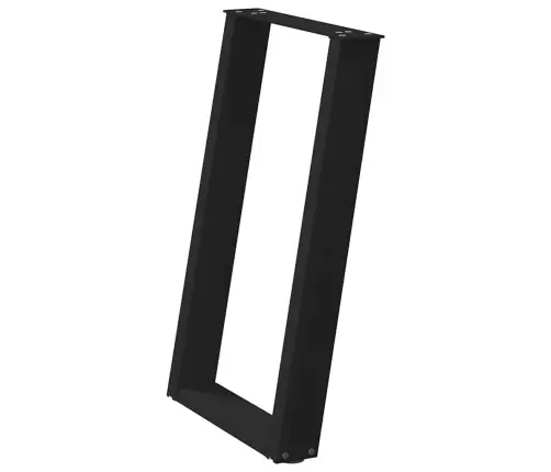 Valgomojo Stalo Kojelės, U Formos, 2 Vnt., Juodos, 50X(72-73) cm Plienas