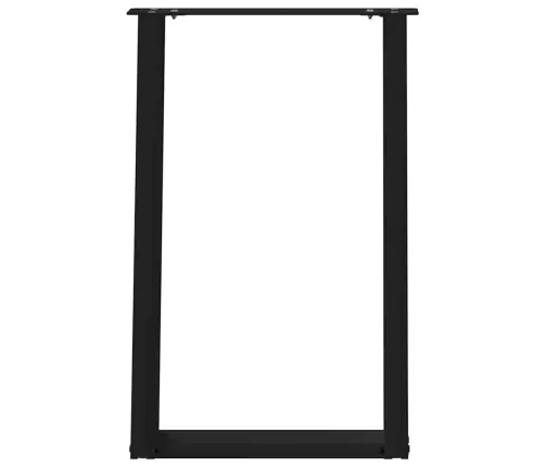 Valgomojo Stalo Kojelės, U Formos, 2 Vnt., Juodos, 50X(72-73) cm Plienas