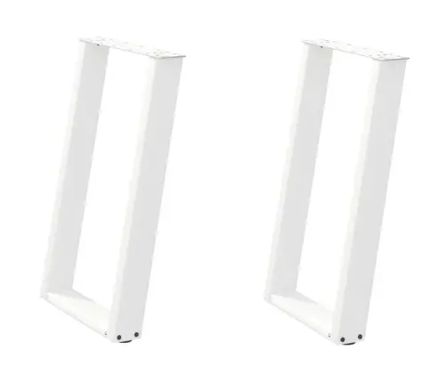 Ēdamgalda Kājas, 2 Gab., U-Veida, Baltas, 50X(72-73) Cm, Tērauds Vidaxl