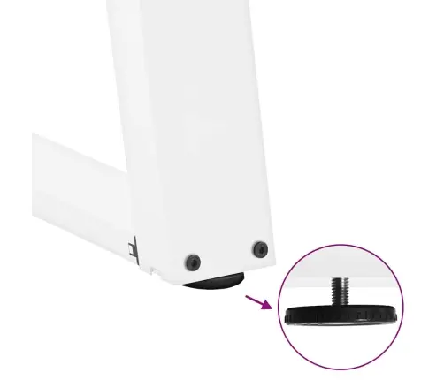 Ēdamgalda Kājas, 2 Gab., U-Veida, Baltas, 50X(72-73) Cm, Tērauds Vidaxl