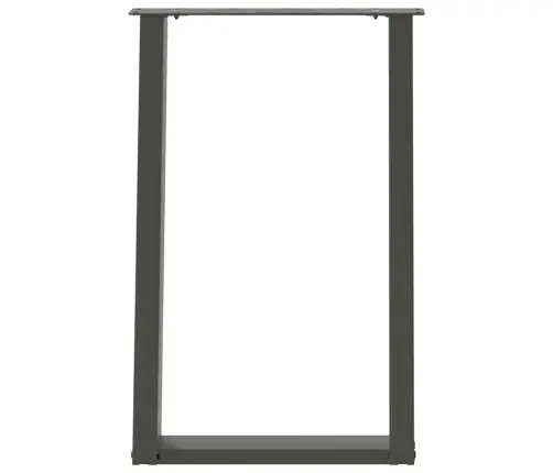 Ēdamgalda Kājas, 2 Gab., U-Veida, Antracīta Krāsā, 50X(72-73) Cm, Tērauds Vidaxl