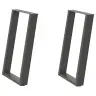 Valgomojo Stalo Kojos, U Formos, 2 Vnt., Antracito Spalvos, 60X(72-73) cm Plienas