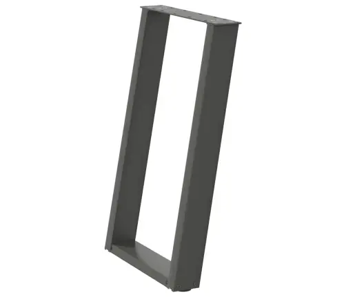 Valgomojo Stalo Kojos, U Formos, 2 Vnt., Antracito Spalvos, 60X(72-73) cm Plienas