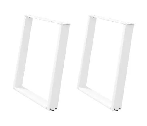 Ēdamgalda Kājas, 2 Gab., U-Veida, Baltas, 70X(72-73) Cm, Tērauds Vidaxl
