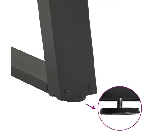 Valgomojo Stalo Kojos, U Formos, 2 Vnt., Antracito Spalvos, 70X(72-73) cm Plienas