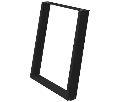 Ēdamgalda Kājas, 2 Gab., U-Veida, Melnas, 80X(72-73) Cm, Tērauds Vidaxl