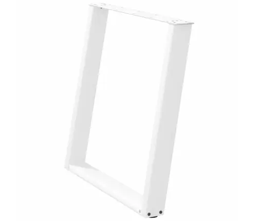 Ēdamgalda Kājas, 2 Gab., U-Veida, Baltas, 80X(72-73) Cm, Tērauds Vidaxl