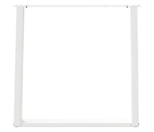 Ēdamgalda Kājas, 2 Gab., U-Veida, Baltas, 80X(72-73) Cm, Tērauds Vidaxl