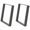 Ēdamgalda Kājas, 2 Gab., U-Veida, Antracīta Krāsā, 80X(72-73) Cm, Tērauds Vidaxl