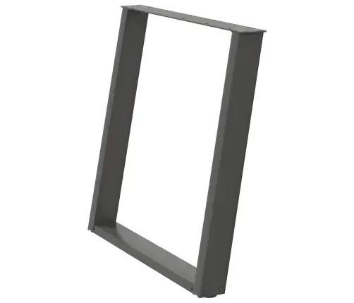 Ēdamgalda Kājas, 2 Gab., U-Veida, Antracīta Krāsā, 80X(72-73) Cm, Tērauds Vidaxl