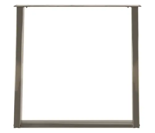 Valgomojo Stalo Kojelės, U Formos, 2 Vnt., Natūralus Plienas, 80X(72-73) cm Plienas