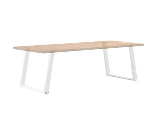 Ēdamgalda Kājas, 2 Gab., U-Veida, Baltas, 90X(72-73) Cm, Tērauds Vidaxl