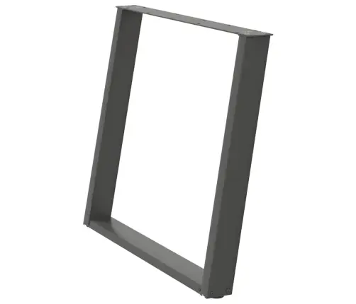 Ēdamgalda Kājas, 2 Gab., U-Veida, Antracīta Krāsā, 90X(72-73) Cm, Tērauds Vidaxl