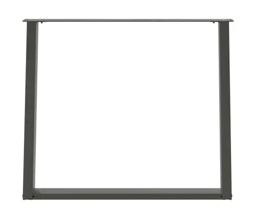 Ēdamgalda Kājas, 2 Gab., U-Veida, Antracīta Krāsā, 90X(72-73) Cm, Tērauds Vidaxl