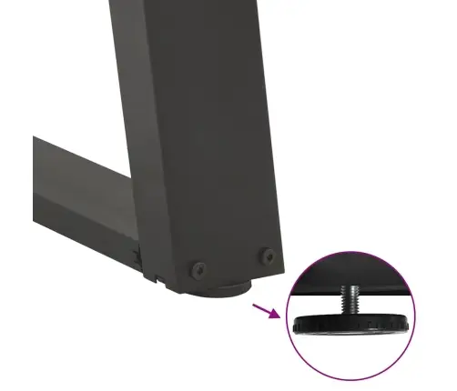 Ēdamgalda Kājas, 2 Gab., U-Veida, Antracīta Krāsā, 90X(72-73) Cm, Tērauds Vidaxl