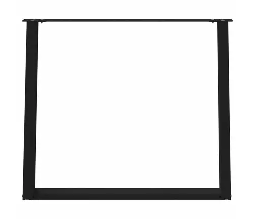Ēdamgalda Kājas, 2 Gab., U-Veida, Melnas, 100X(72-73) Cm, Tērauds Vidaxl