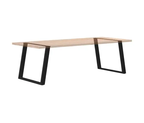 Ēdamgalda Kājas, 2 Gab., U-Veida, Melnas, 100X(72-73) Cm, Tērauds Vidaxl