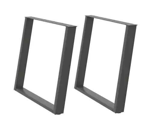 Valgomojo Stalo Kojos, U Formos, 2 Vnt., Antracito Spalvos, 100X(72-73) cm Plienas