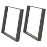 Valgomojo Stalo Kojos, U Formos, 2 Vnt., Antracito Spalvos, 100X(72-73) cm Plienas