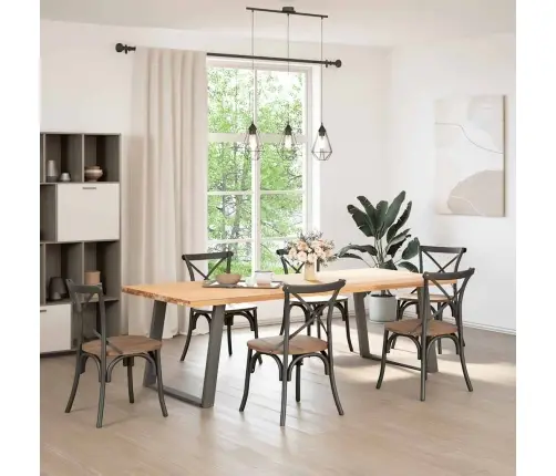 Valgomojo Stalo Kojos, U Formos, 2 Vnt., Antracito Spalvos, 100X(72-73) cm Plienas