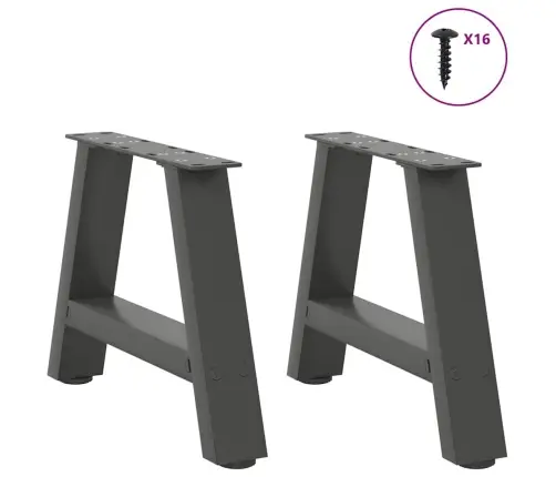 Kavos Staliuko Kojelės, 2 Vnt., Antracito Spalvos, 30X(30-31) cm Plienas