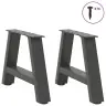 Kavos Staliuko Kojelės, 2 Vnt., Antracito Spalvos, 30X(30-31) cm Plienas
