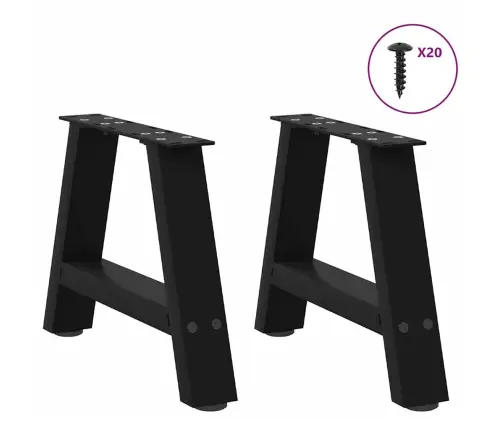 Kohvilaua Jalad, A-Kujulised, 2 Tk, Mustad, 40 X (30–31) cm Teras