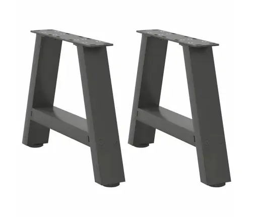 Kafijas Galdiņa Kājas, 2 Gab., A-Veida, Antracīta Krāsā, 40X(30-31) Cm, Tērauds Vidaxl