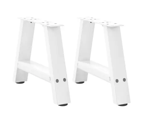 Kafijas Galdiņa Kājas, 2 Gab., A-Veida, Baltas, 50X(30-31) Cm, Tērauds Vidaxl