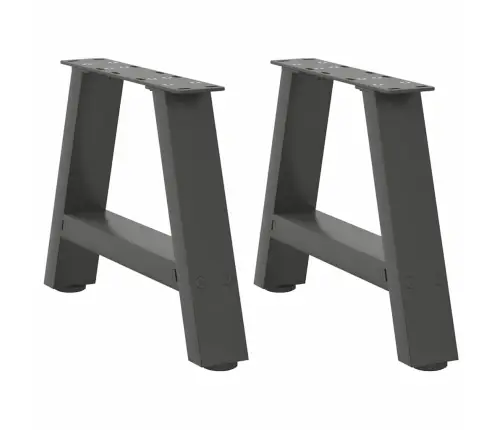 Kafijas Galdiņa Kājas, 2 Gab., A-Veida, Antracīta Krāsā, 50X(30-31) Cm, Tērauds Vidaxl