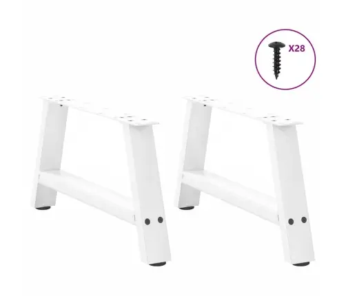 Kavos Staliuko Kojelės, 2 Vnt., Baltos, 60X(30-31) cm Plienas, A Formos