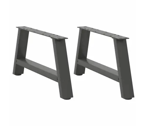 Kafijas Galdiņa Kājas, 2 Gab., A-Veida, Antracīta Krāsā, 70X(30-31) Cm, Tērauds Vidaxl