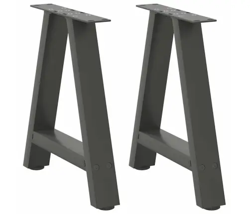 Kafijas Galdiņa Kājas, 2 Gab., A-Veida, Antracīta Krāsā, 50X(42-43) Cm, Tērauds Vidaxl