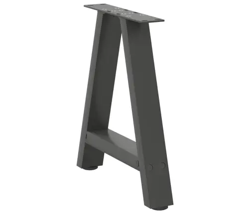 Kafijas Galdiņa Kājas, 2 Gab., A-Veida, Antracīta Krāsā, 50X(42-43) Cm, Tērauds Vidaxl