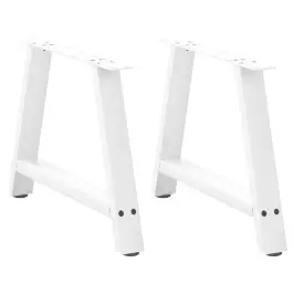 Kafijas Galdiņa Kājas, 2 Gab., A-Veida, Baltas, 60X(42-43) Cm, Tērauds Vidaxl